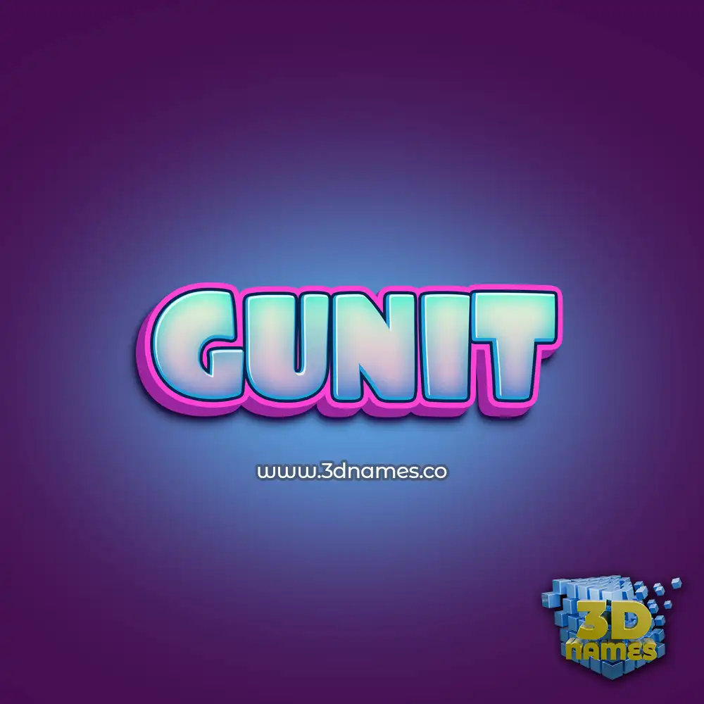 gunit in Phat Purple style - 3D name wallpaper