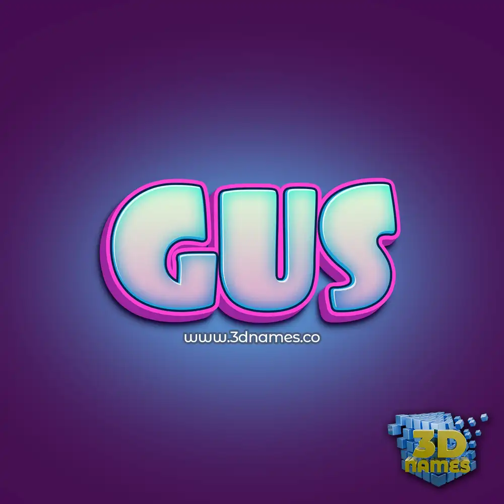 gus in Phat Purple style - 3D name wallpaper