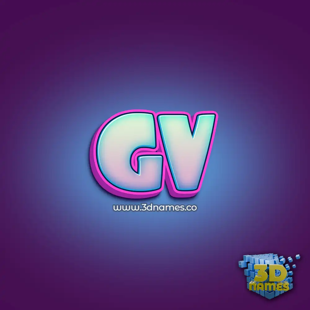 gv in Phat Purple style - 3D name wallpaper