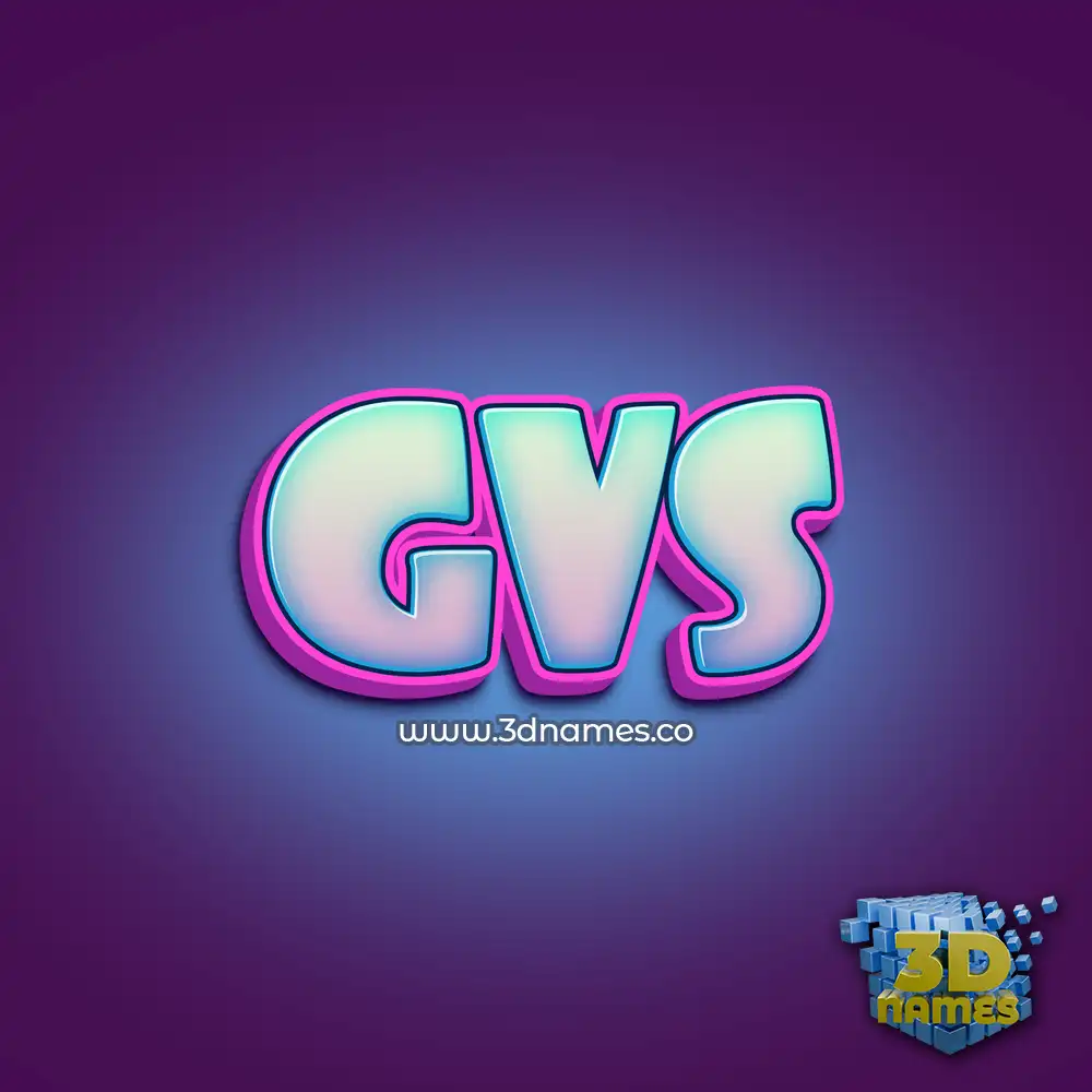 gvs in Phat Purple style - 3D name wallpaper