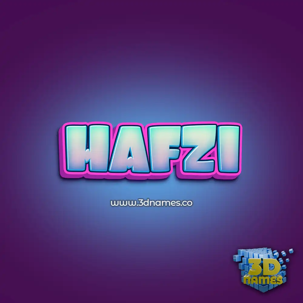 hafzi in Phat Purple style - 3D name wallpaper