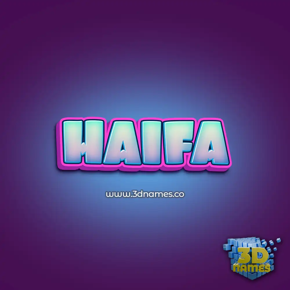 haifa in Phat Purple style - 3D name wallpaper
