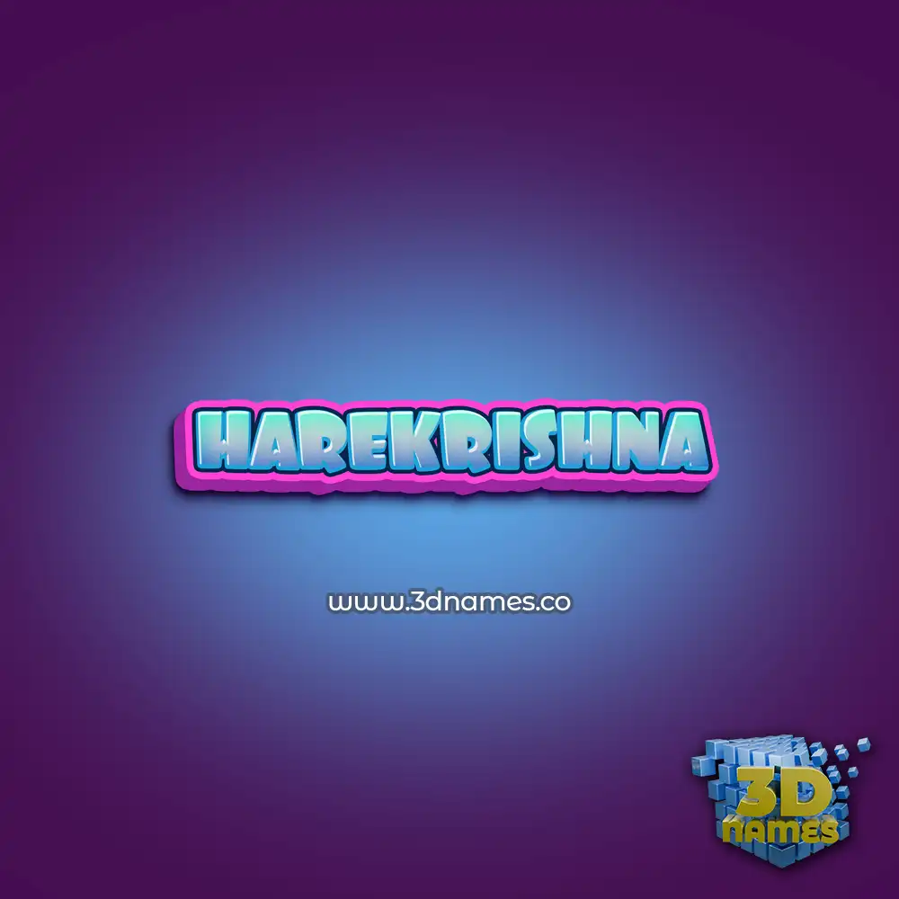 harekrishna in Phat Purple style - 3D name wallpaper