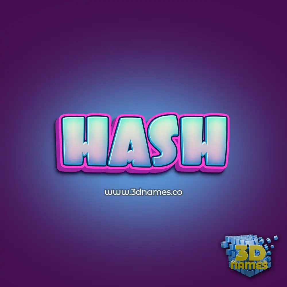 hash in Phat Purple style - 3D name wallpaper