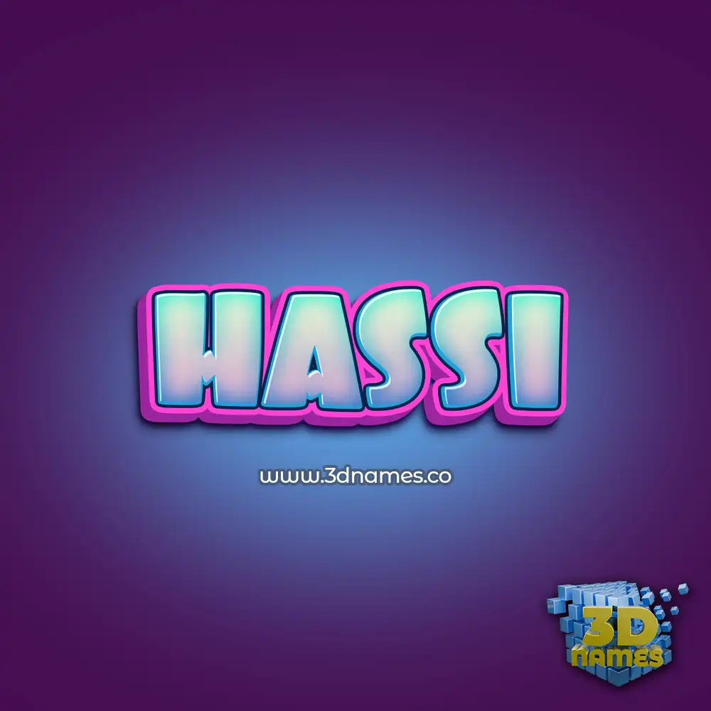 hassi in Phat Purple style - 3D name wallpaper