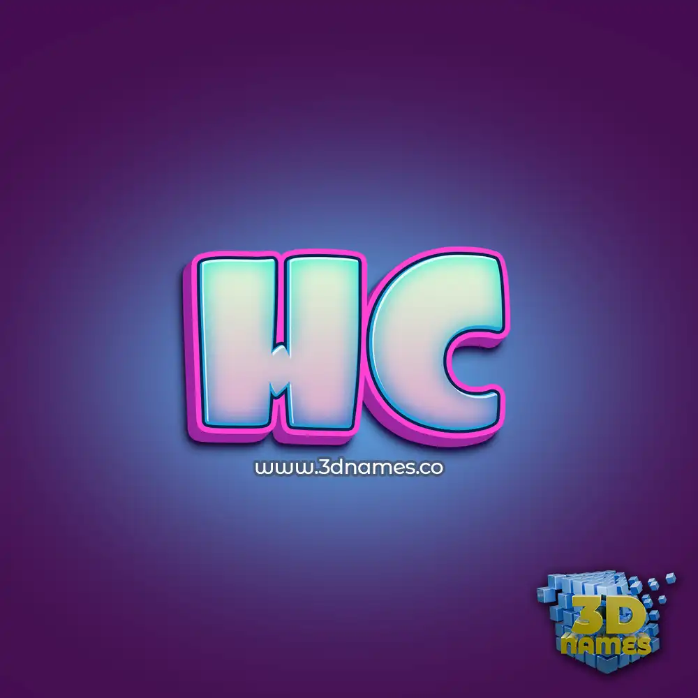 hc in Phat Purple style - 3D name wallpaper