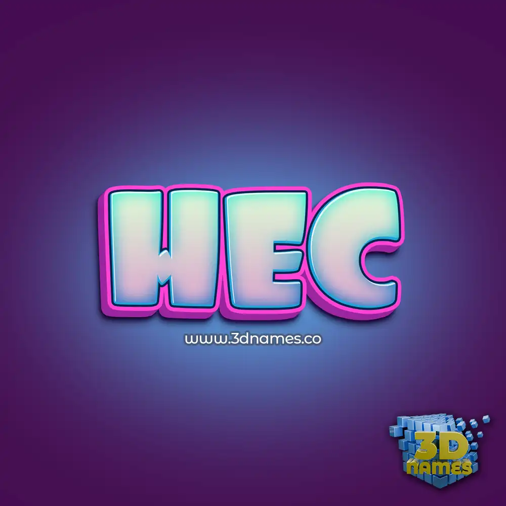 hec in Phat Purple style - 3D name wallpaper