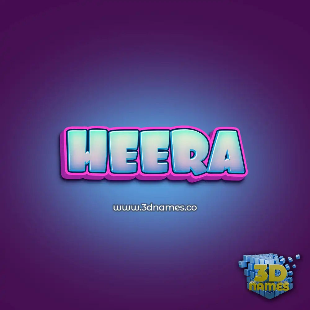 heera in Phat Purple style - 3D name wallpaper