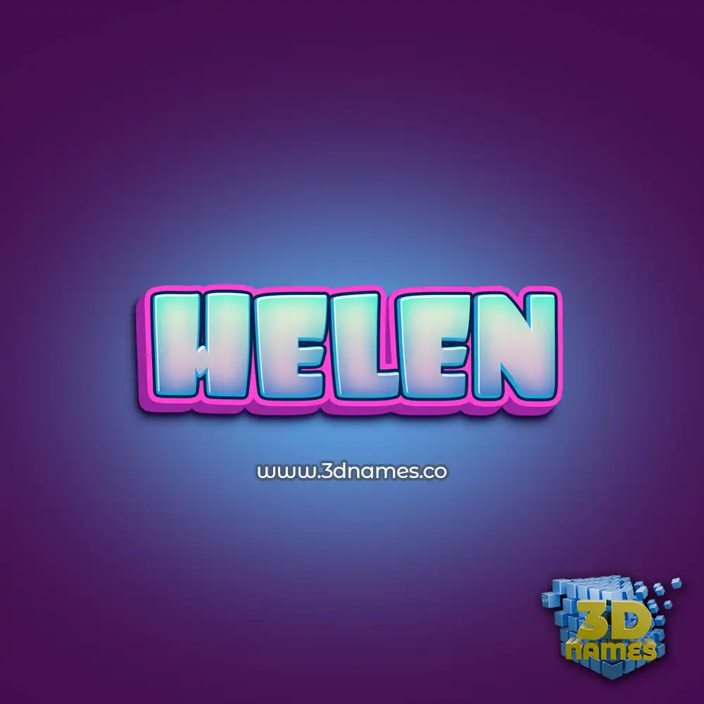 helen in Phat Purple style - 3D name wallpaper