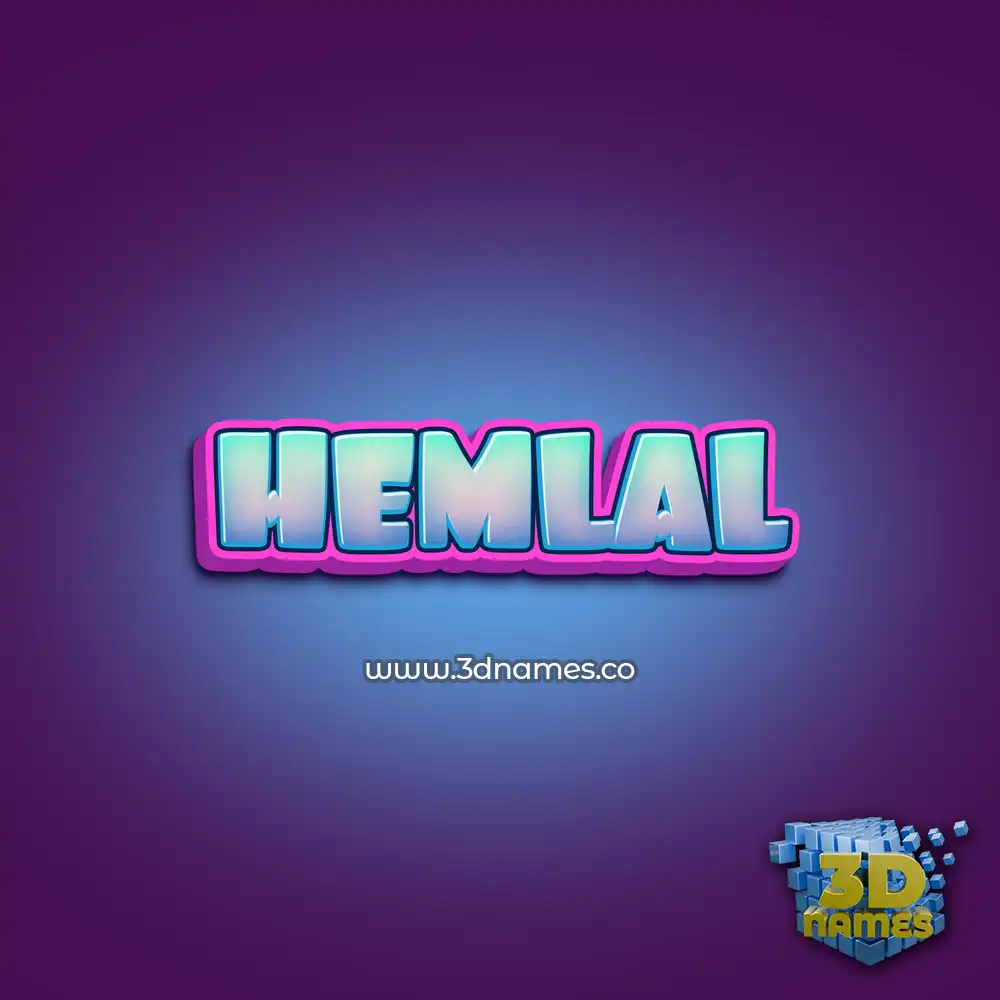 hemlal in Phat Purple style - 3D name wallpaper