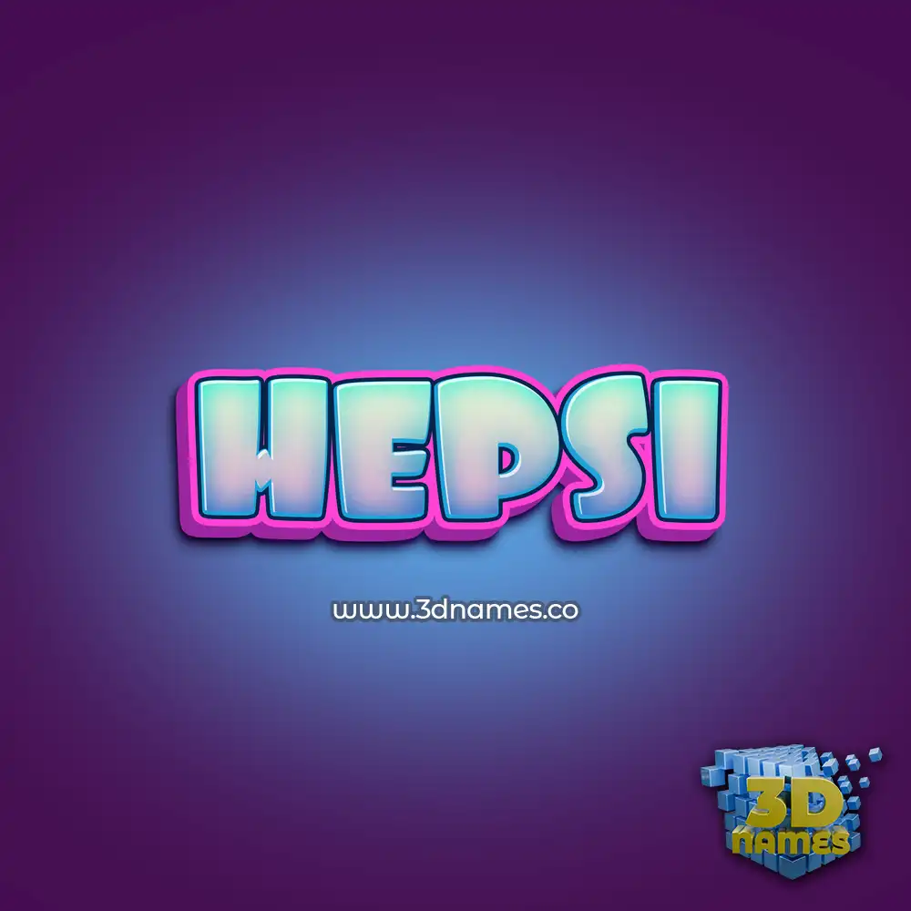 hepsi in Phat Purple style - 3D name wallpaper