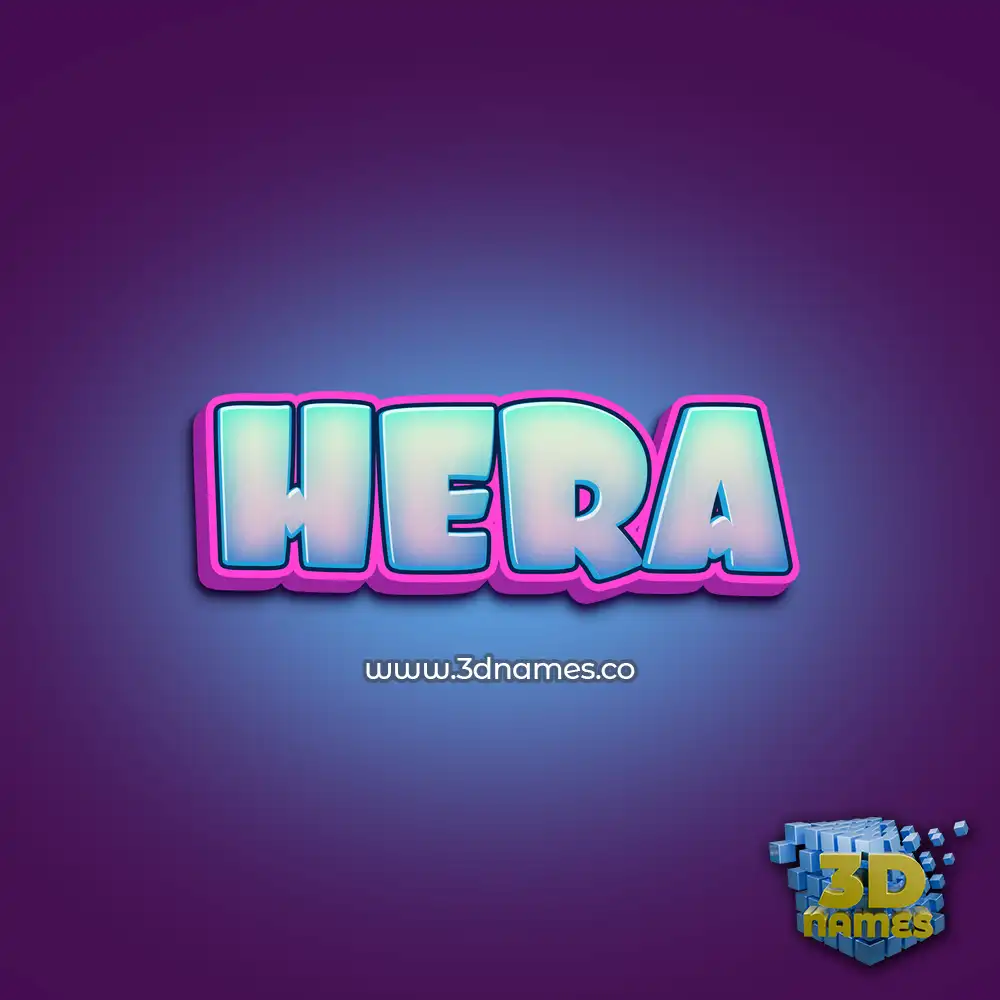 hera in Phat Purple style - 3D name wallpaper