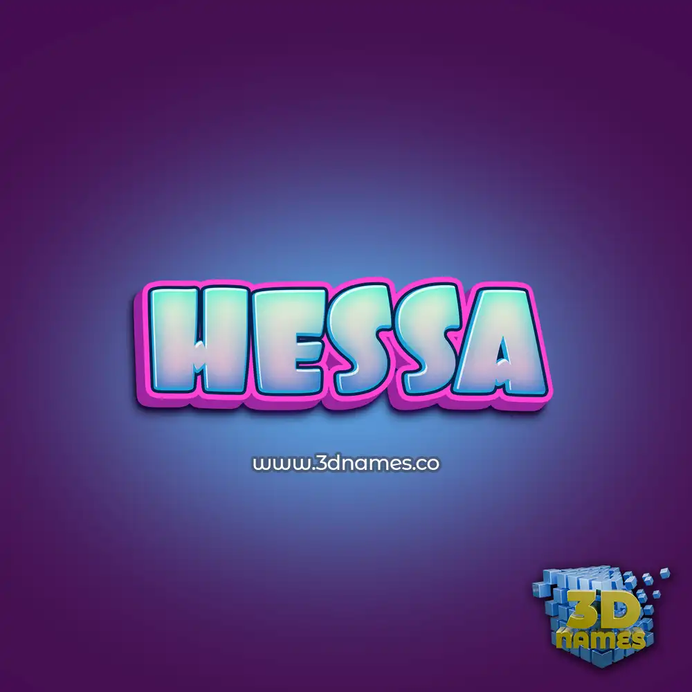 hessa in Phat Purple style - 3D name wallpaper