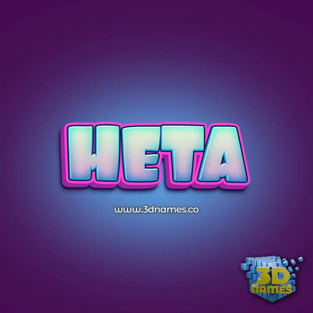 heta in Phat Purple style - 3D name wallpaper