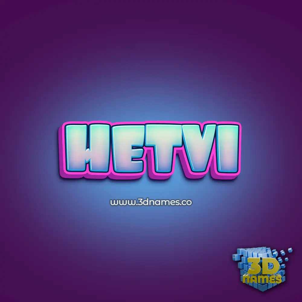 hetvi in Phat Purple style - 3D name wallpaper
