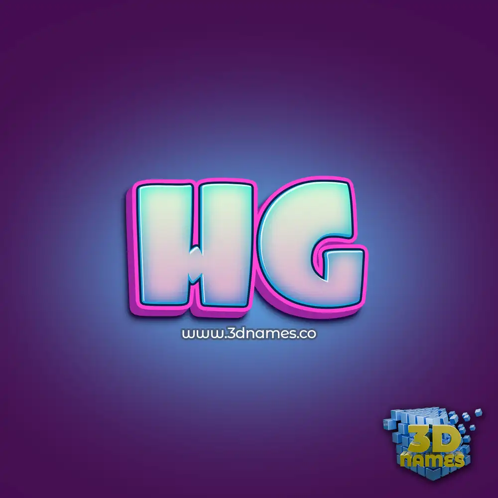 hg in Phat Purple style - 3D name wallpaper