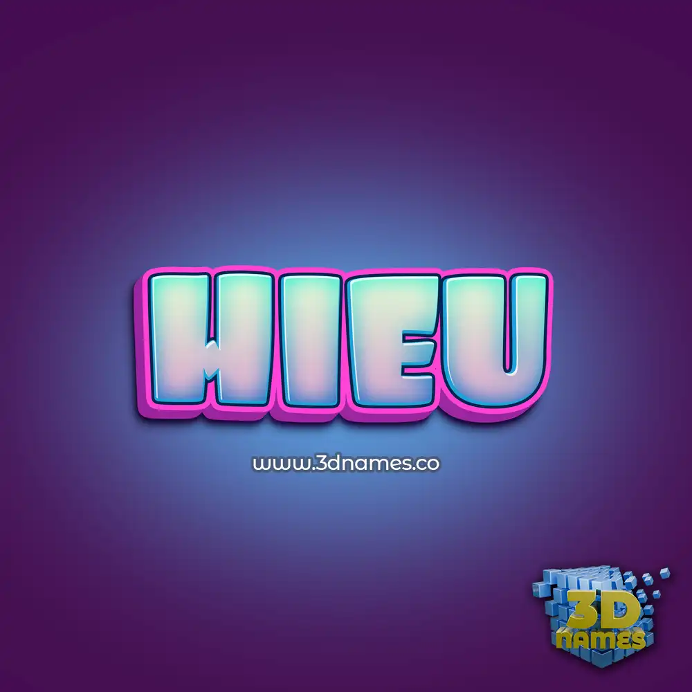 hieu in Phat Purple style - 3D name wallpaper