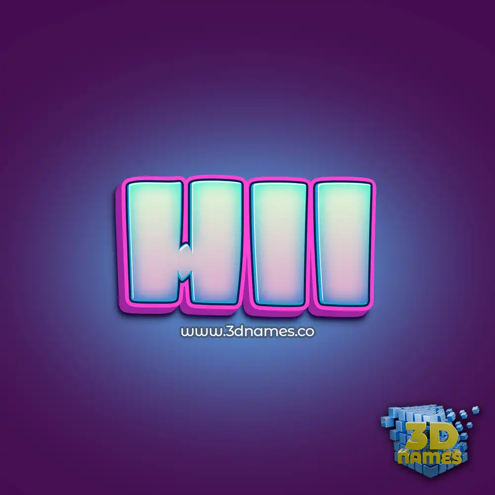 hii in Phat Purple style - 3D name wallpaper