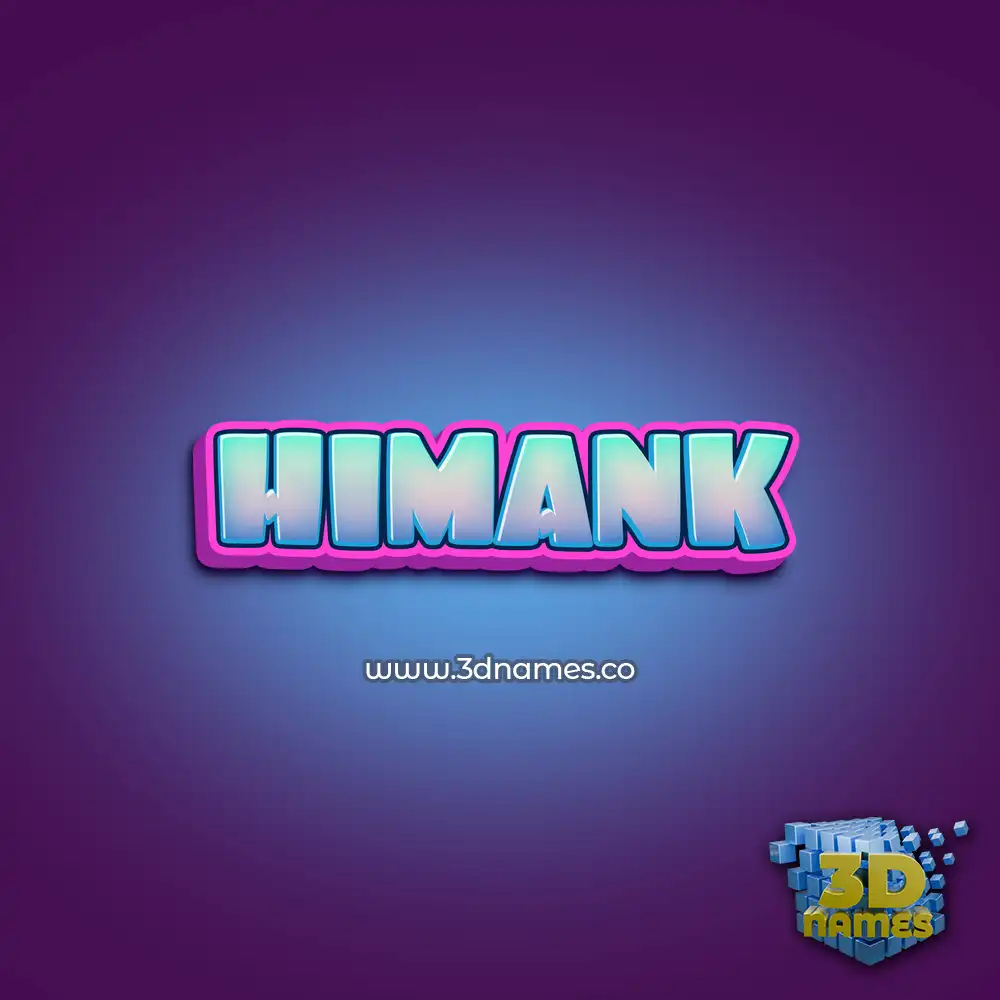 himank in Phat Purple style - 3D name wallpaper