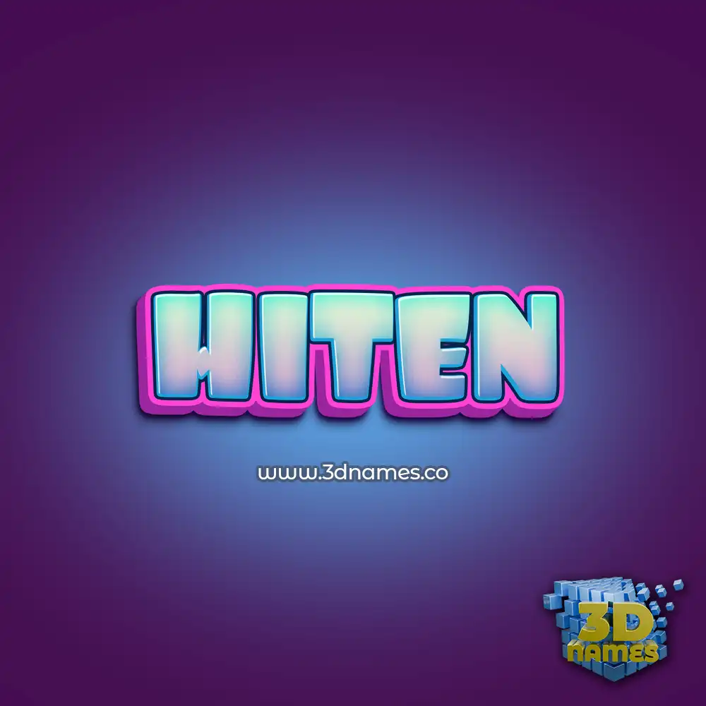 hiten in Phat Purple style - 3D name wallpaper