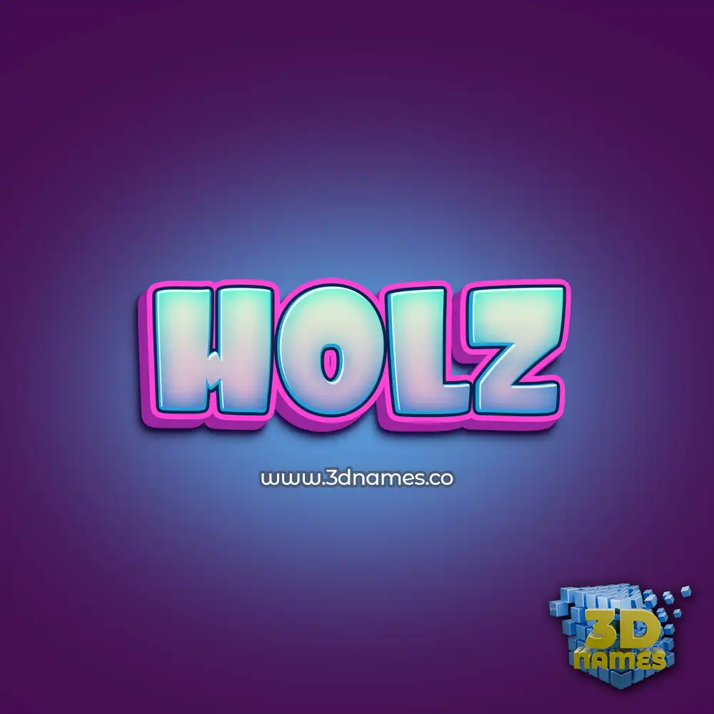 holz in Phat Purple style - 3D name wallpaper