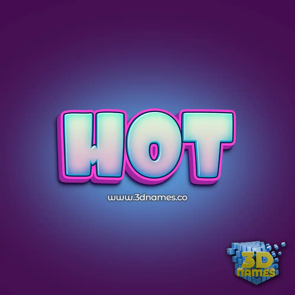 hot in Phat Purple style - 3D name wallpaper