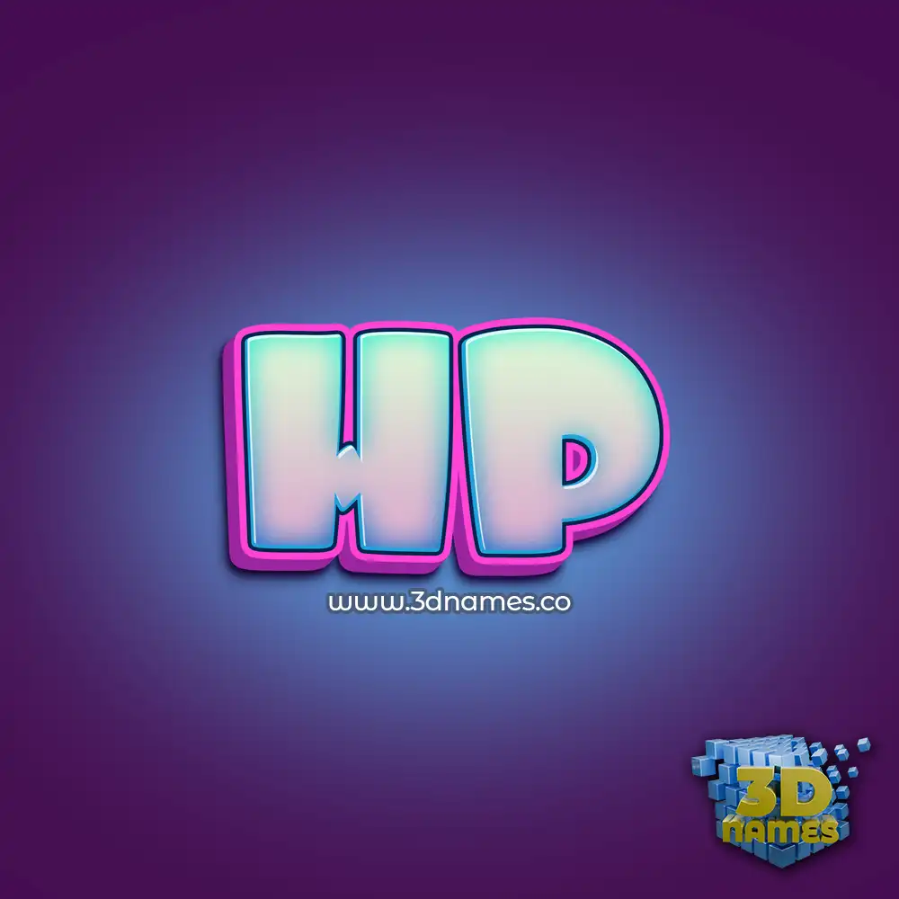 hp in Phat Purple style - 3D name wallpaper