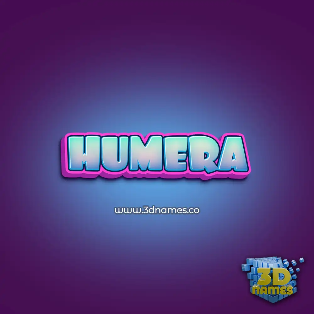 humera in Phat Purple style - 3D name wallpaper