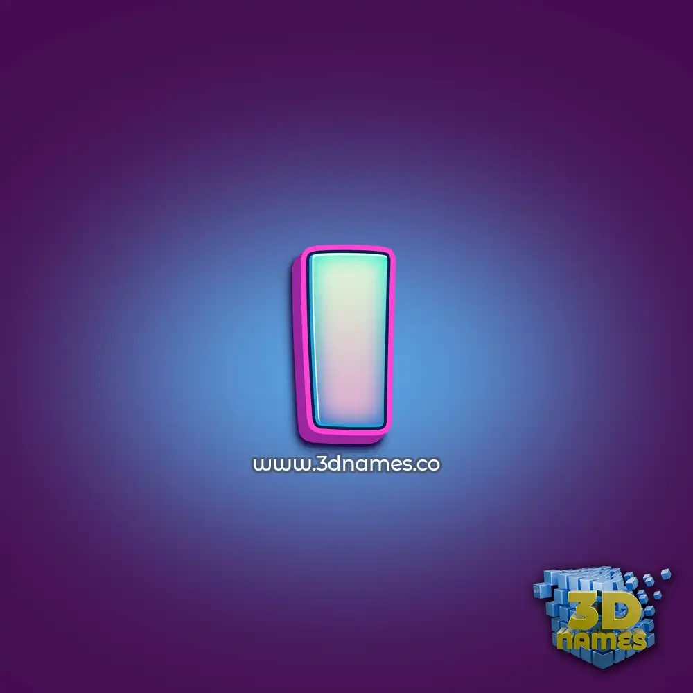 i in Phat Purple style - 3D name wallpaper