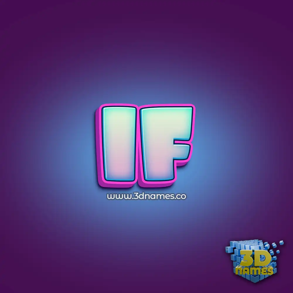 if in Phat Purple style - 3D name wallpaper