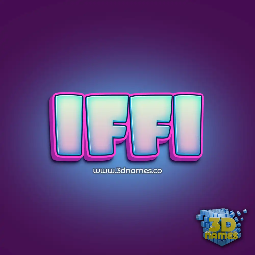 iffi in Phat Purple style - 3D name wallpaper