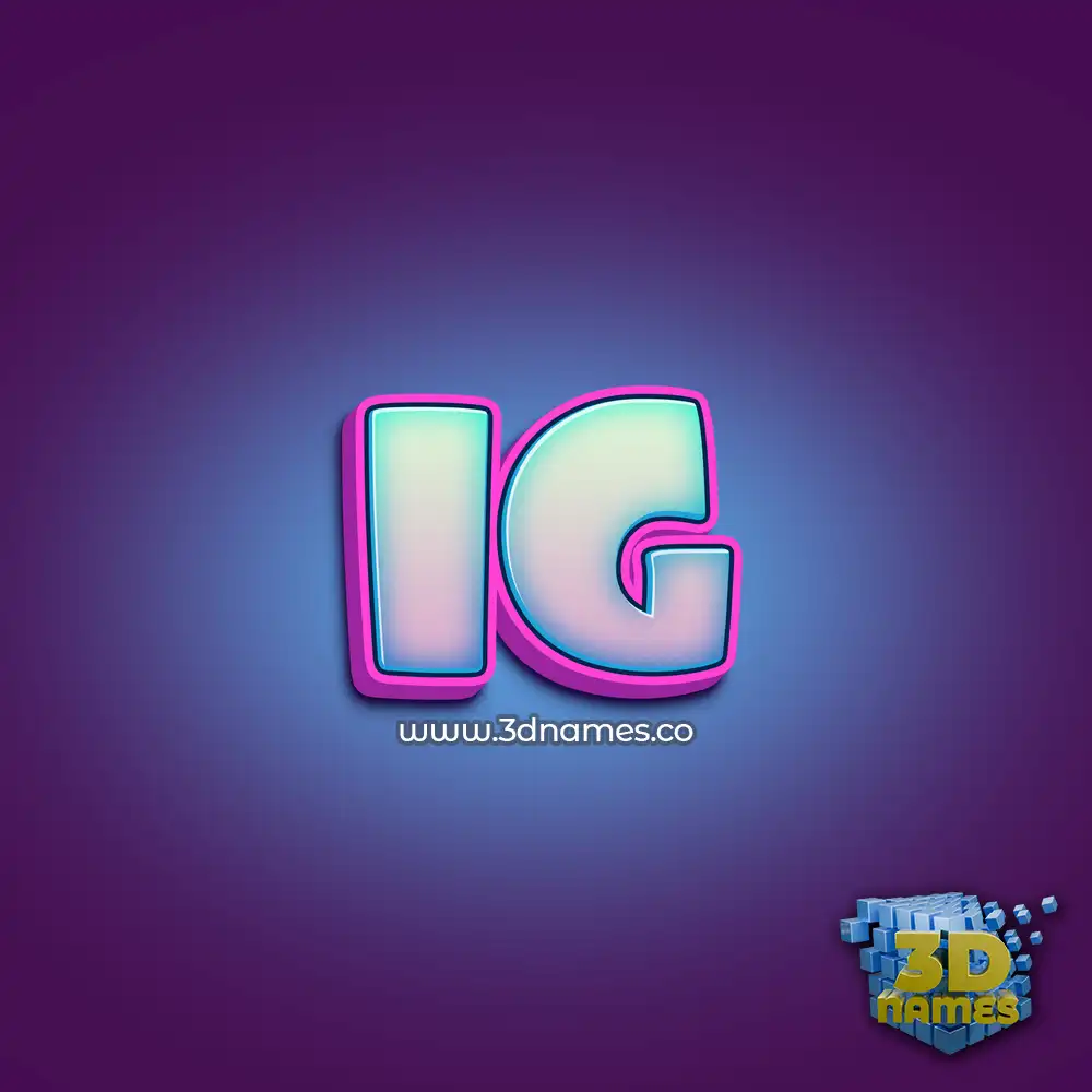 ig in Phat Purple style - 3D name wallpaper