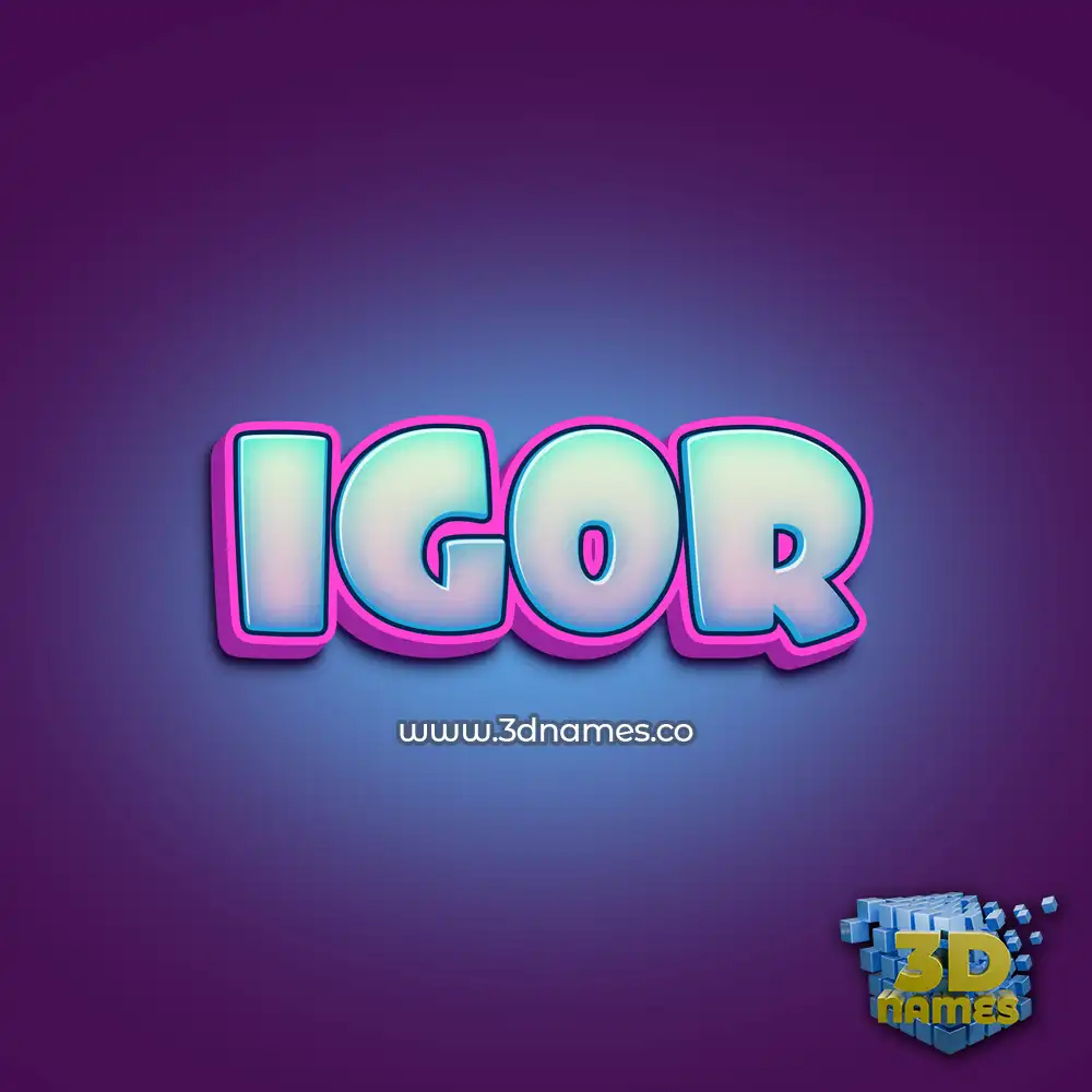 igor in Phat Purple style - 3D name wallpaper