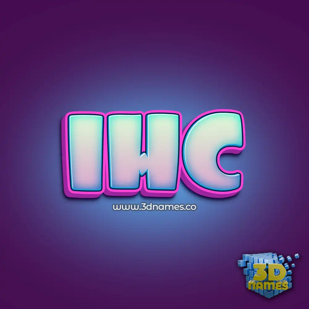 ihc in Phat Purple style - 3D name wallpaper
