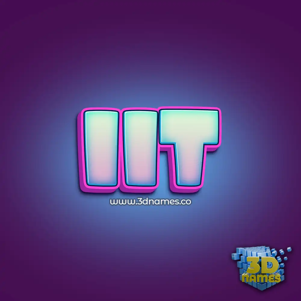 iit in Phat Purple style - 3D name wallpaper