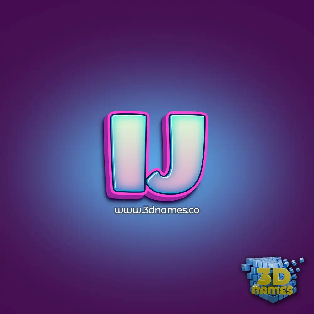 ij in Phat Purple style - 3D name wallpaper