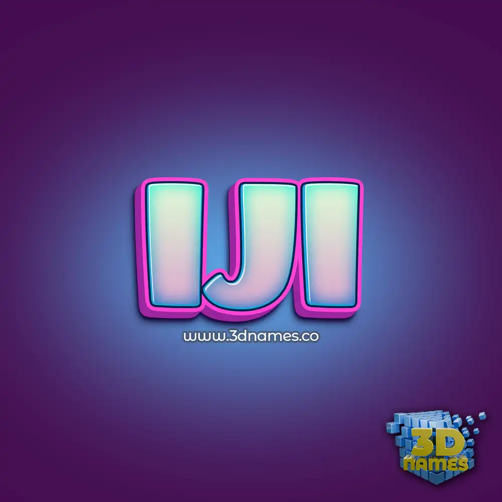 iji in Phat Purple style - 3D name wallpaper