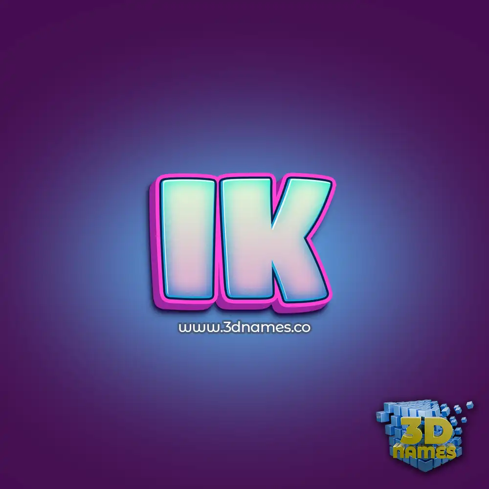 ik in Phat Purple style - 3D name wallpaper