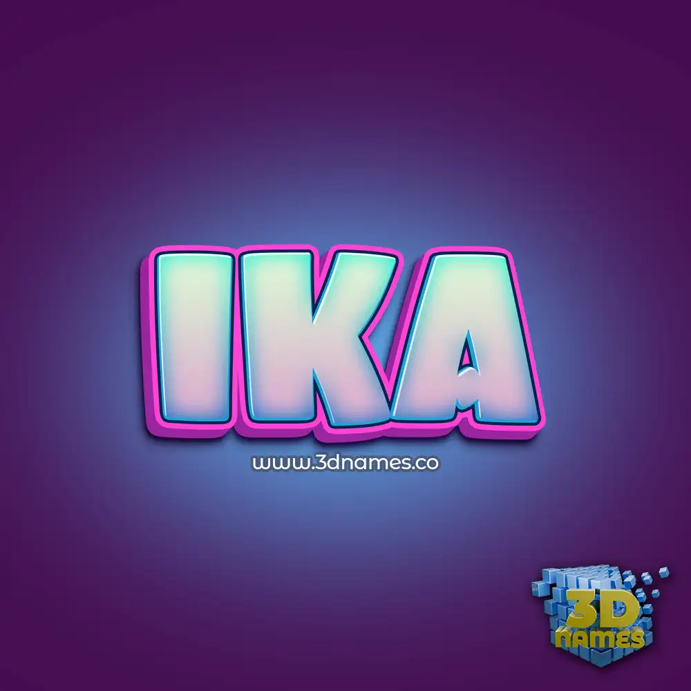 ika in Phat Purple style - 3D name wallpaper