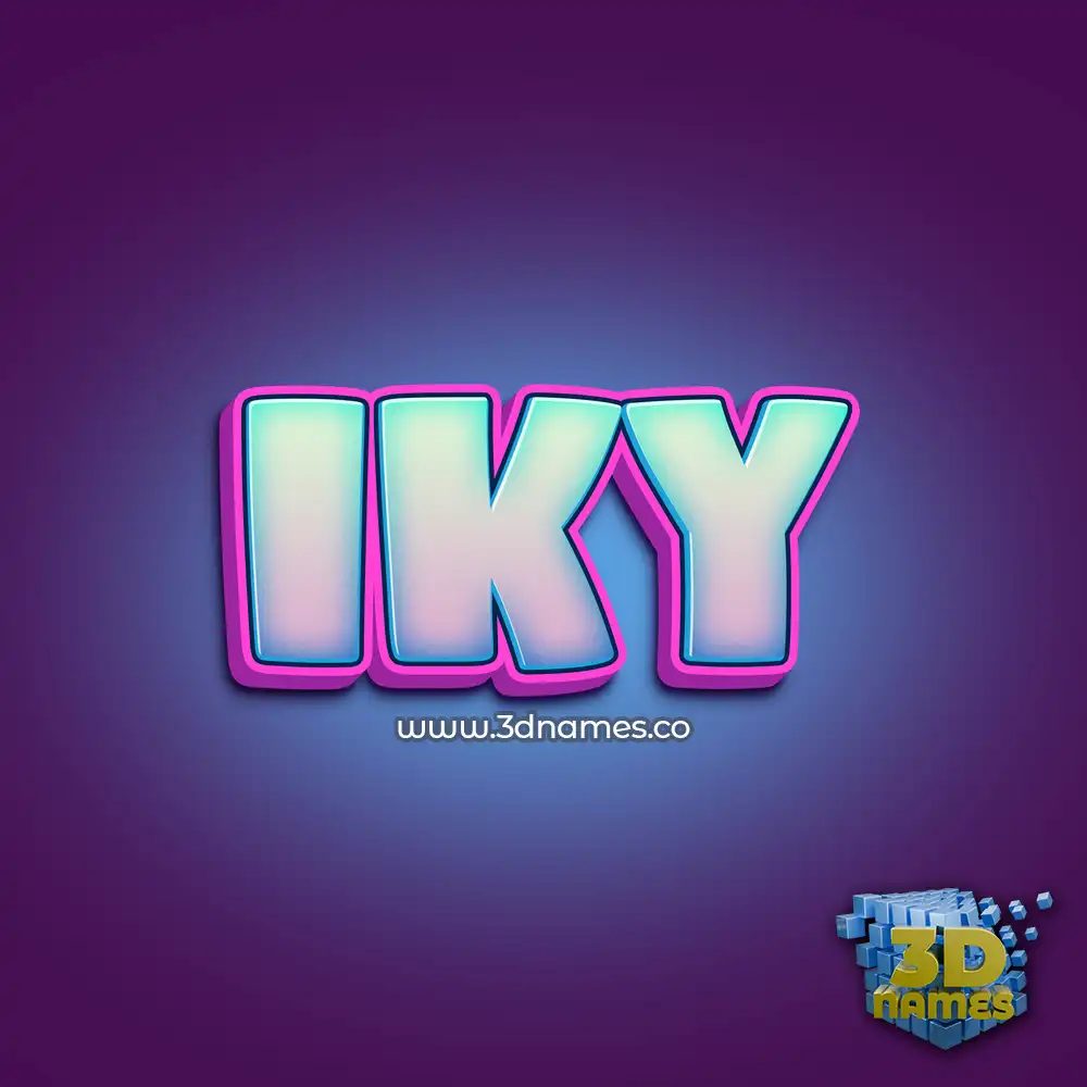 iky in Phat Purple style - 3D name wallpaper