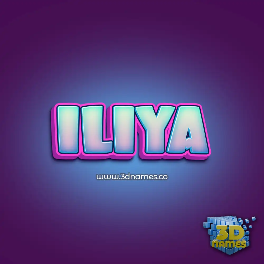 iliya in Phat Purple style - 3D name wallpaper