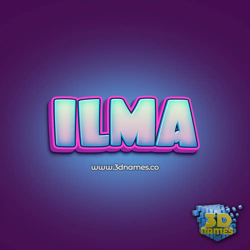 ilma in Phat Purple style - 3D name wallpaper