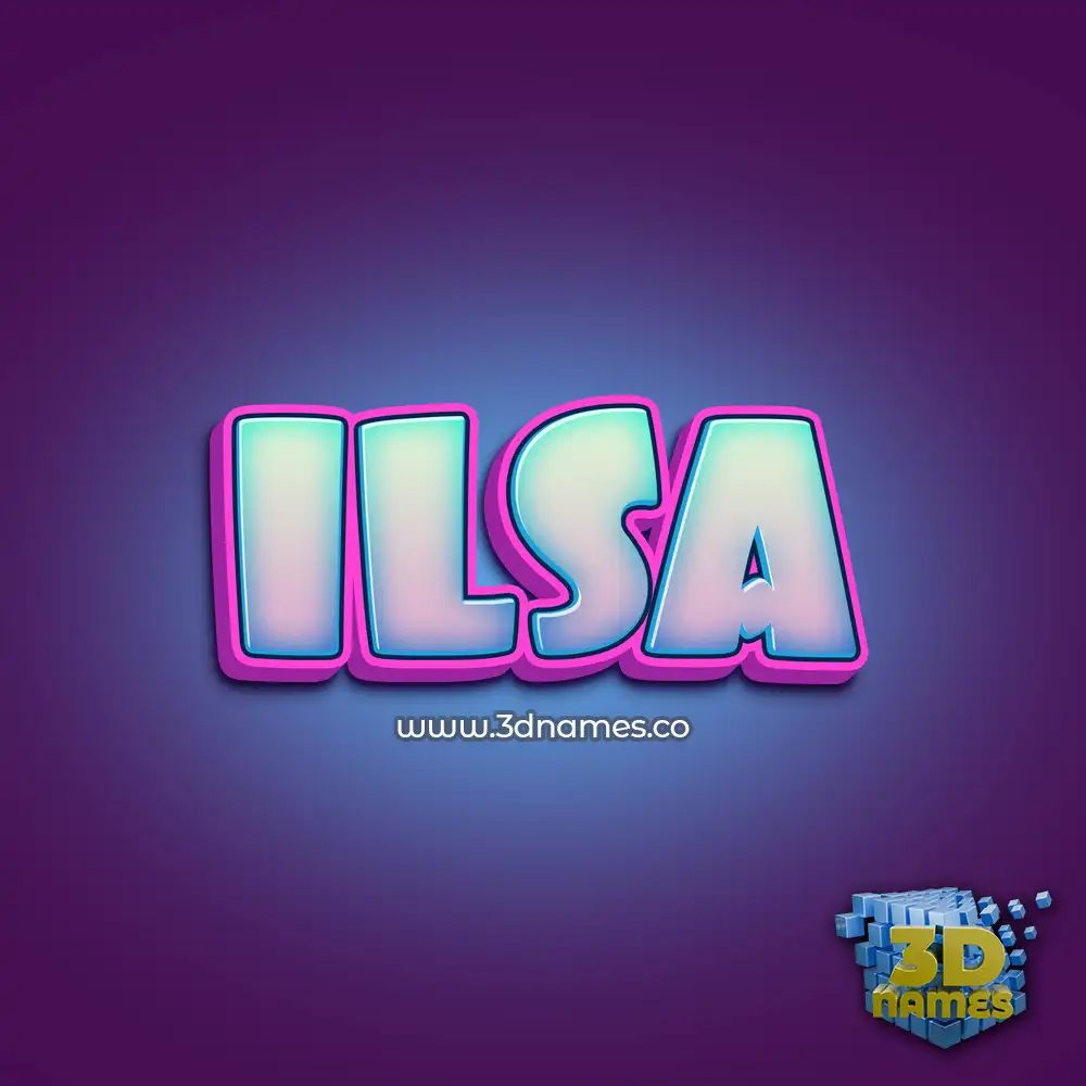 ilsa in Phat Purple style - 3D name wallpaper