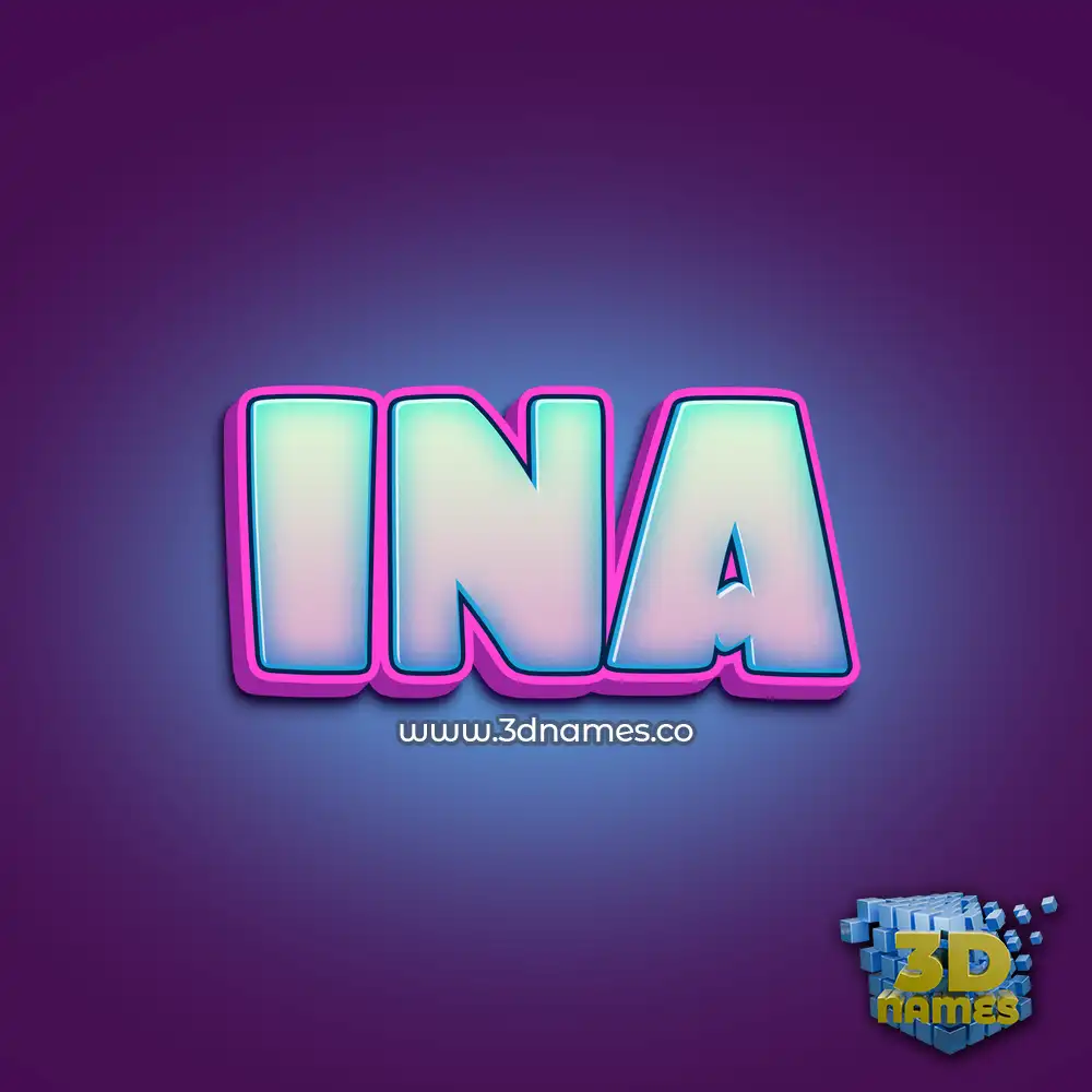 ina in Phat Purple style - 3D name wallpaper