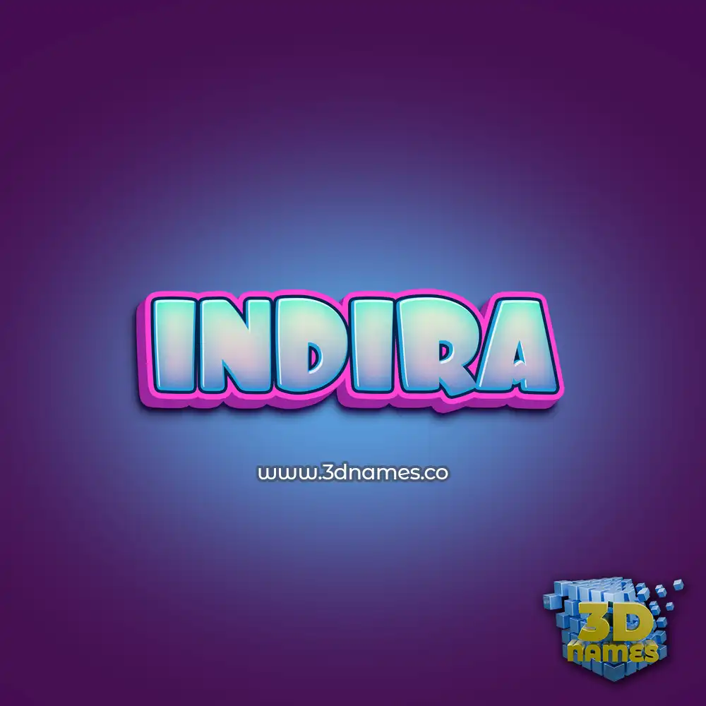 indira in Phat Purple style - 3D name wallpaper