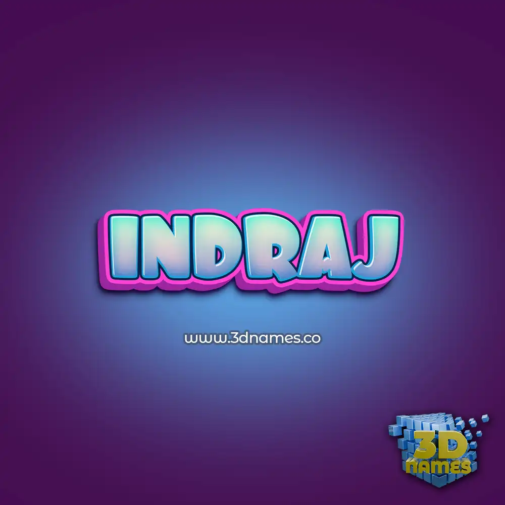 indraj in Phat Purple style - 3D name wallpaper