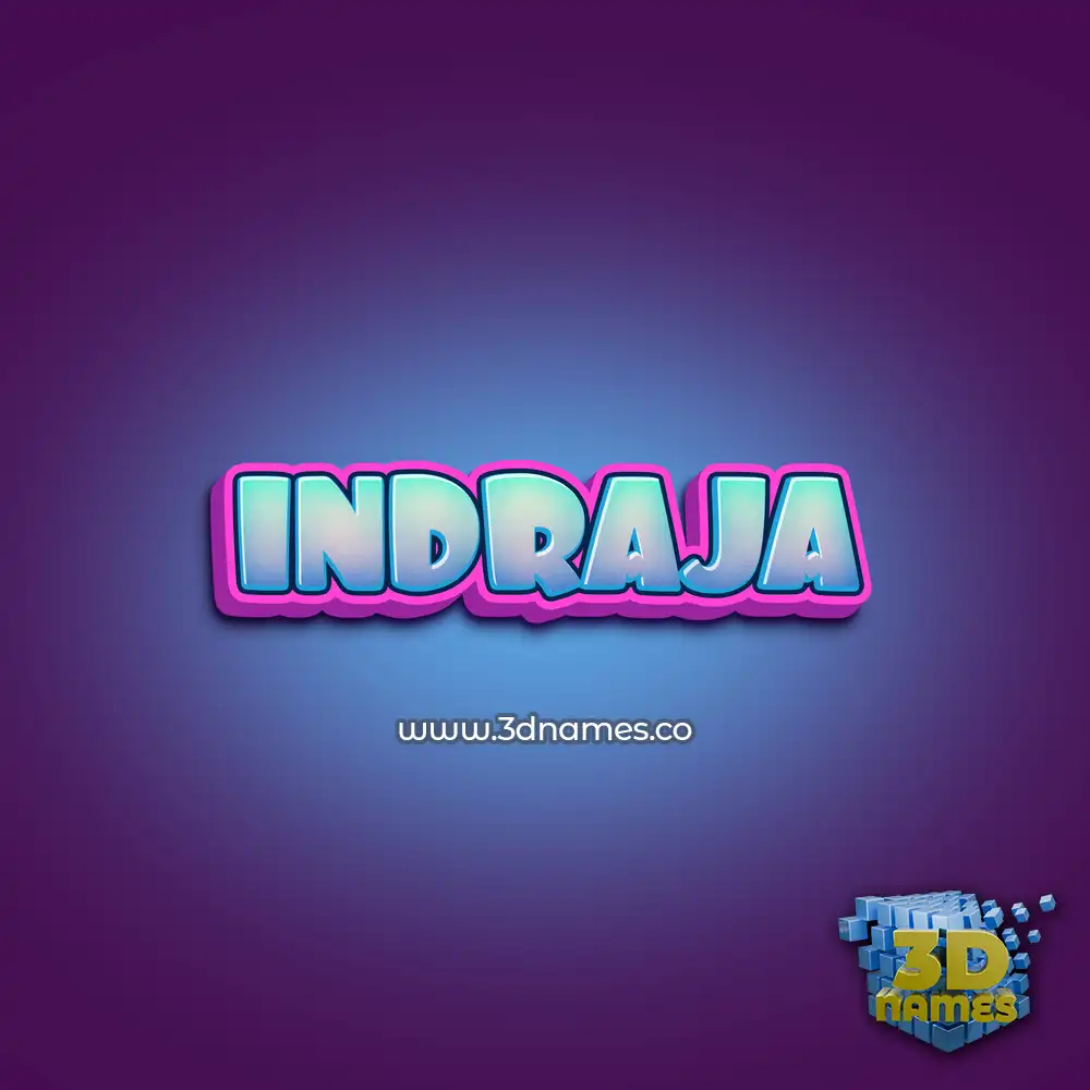 indraja in Phat Purple style - 3D name wallpaper