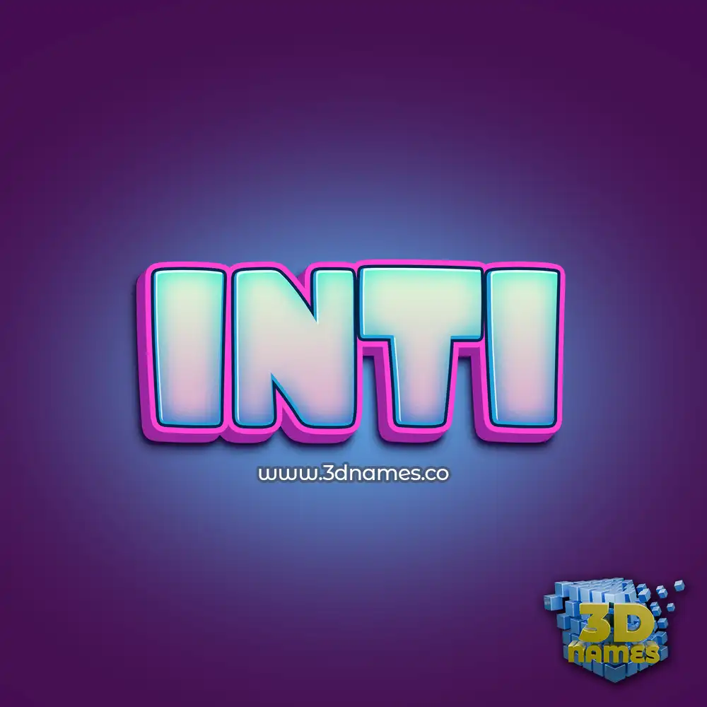 inti in Phat Purple style - 3D name wallpaper