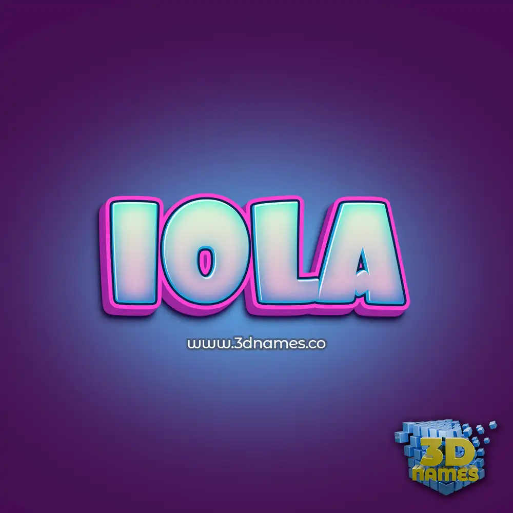 iola in Phat Purple style - 3D name wallpaper