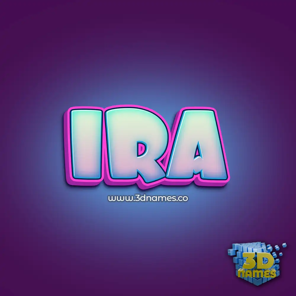 ira in Phat Purple style - 3D name wallpaper